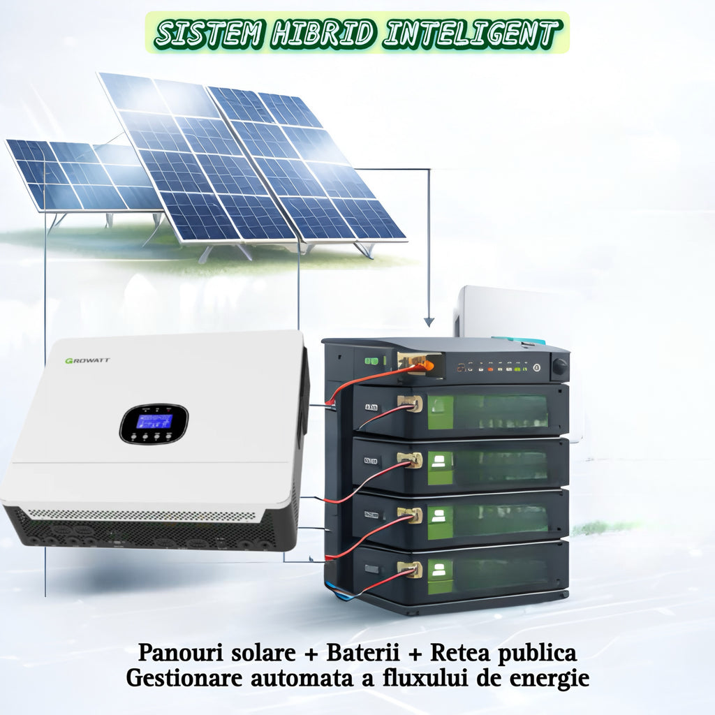 Invertor solar hibrid Growatt SPE 12000 ES, 12kW, 48V, 2 MPPT, 15000W PV, backup rapid, scalabil, dongle Growatt Shine WiFi-X pentru monitorizare inclus