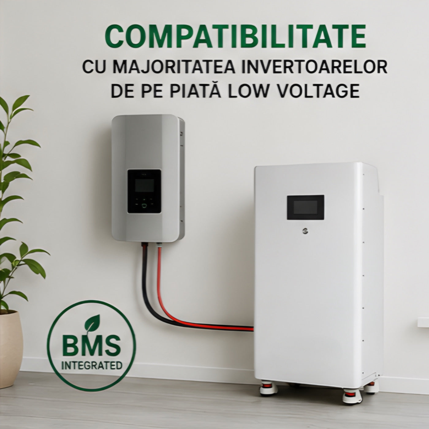Baterie LiFePO4 16 kWh 51.2V 310Ah cu celule EVE Grade A, BMS Inteligent, Low Voltage, compatibila cu sisteme fotovoltaice si invertoare